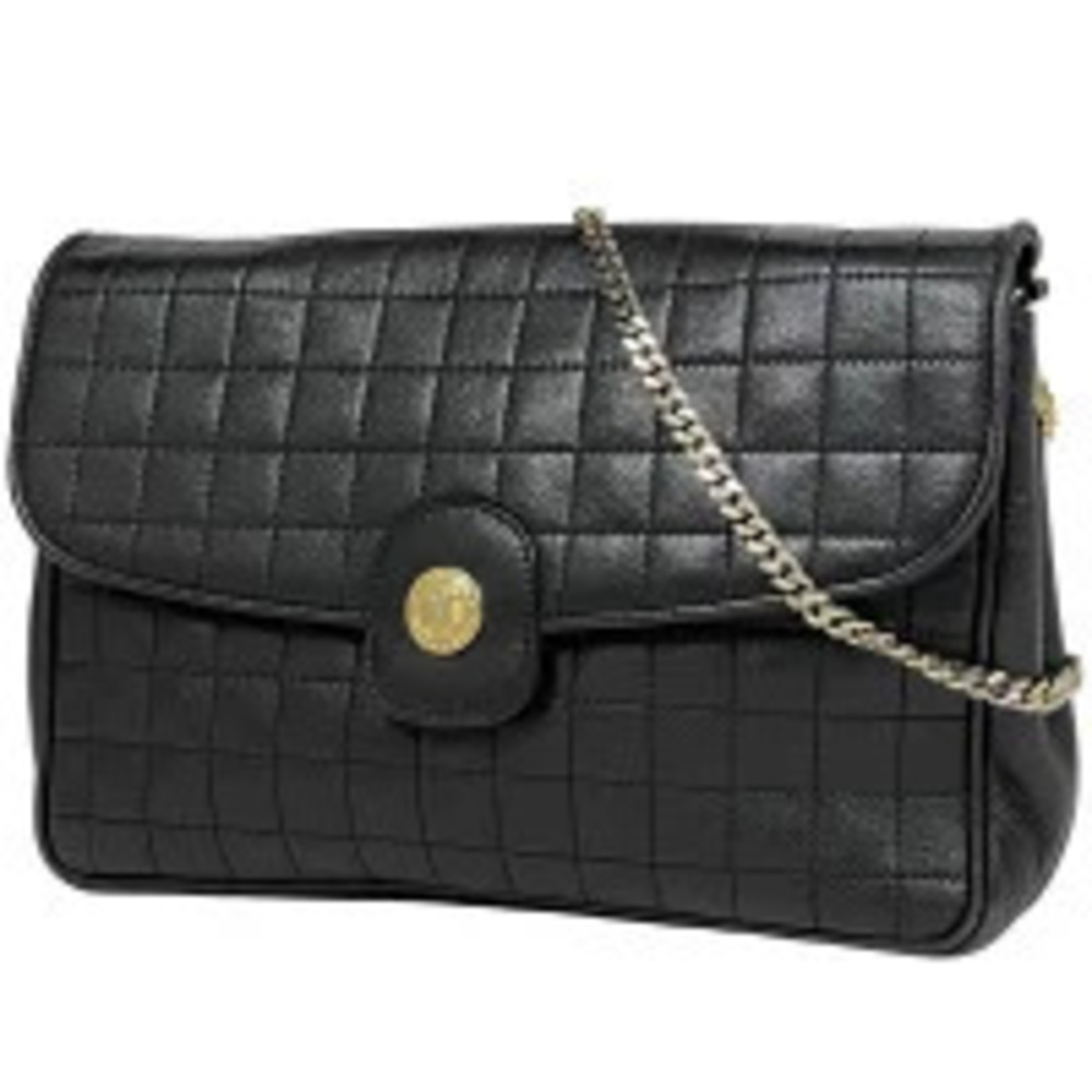 Celine chain shoulder bag Blazon cross Body Belt Bum Crossbody leather black